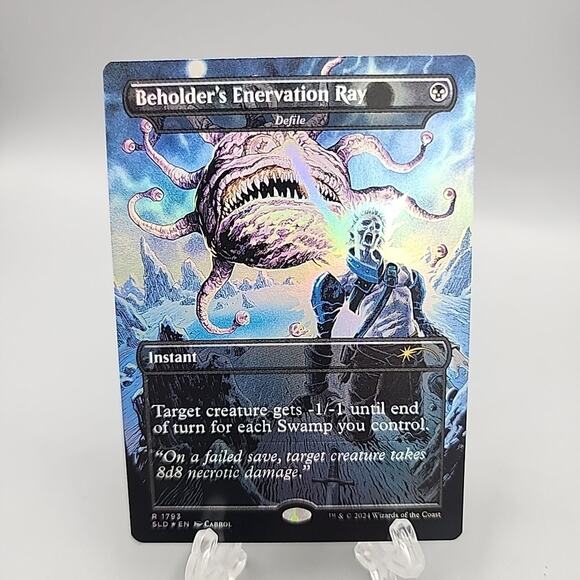 MTG Beholders Enervation Ray SLD 1793 Foil Secret Lair x Dungeons & Dragons - Picture 1 of 9